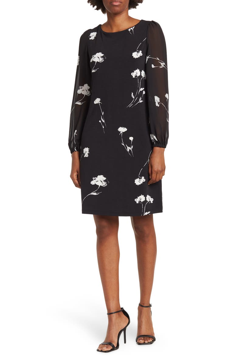 T Tahari Tie Front Sheath Dress, Main, color,