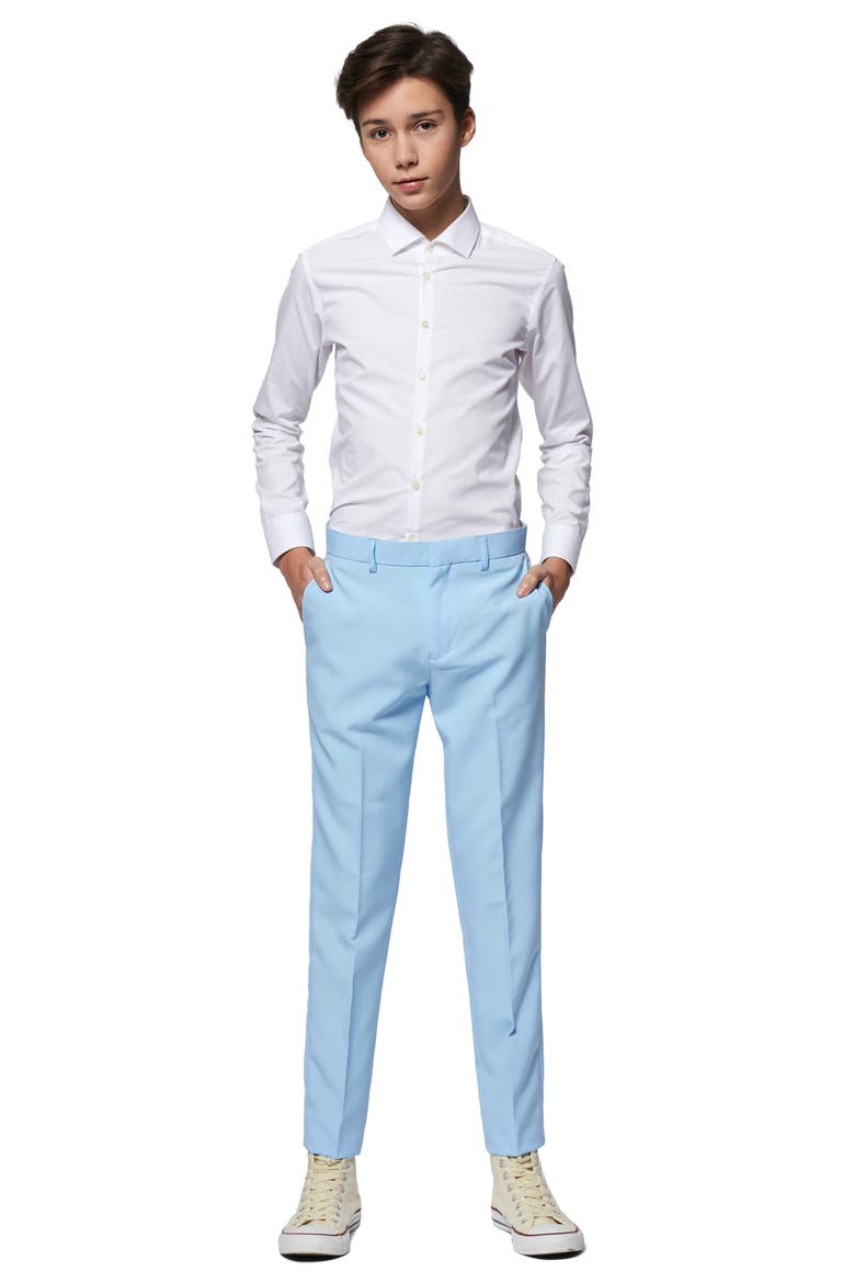 Kids' Cool Blue Two-Piece Suit with Tie, Alternate, color, BLUE