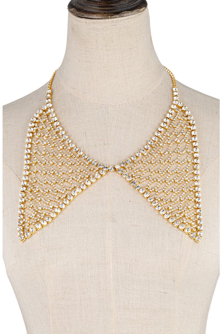 Fringe Drop Collar Statement Necklace, Alternate, color, GOLD