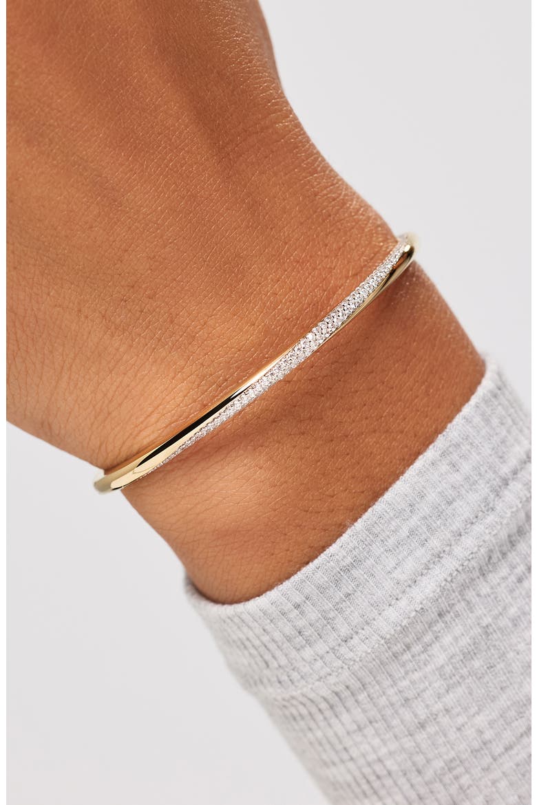 Kira Pavé Bangle, Alternate, color, GOLD / CLEAR