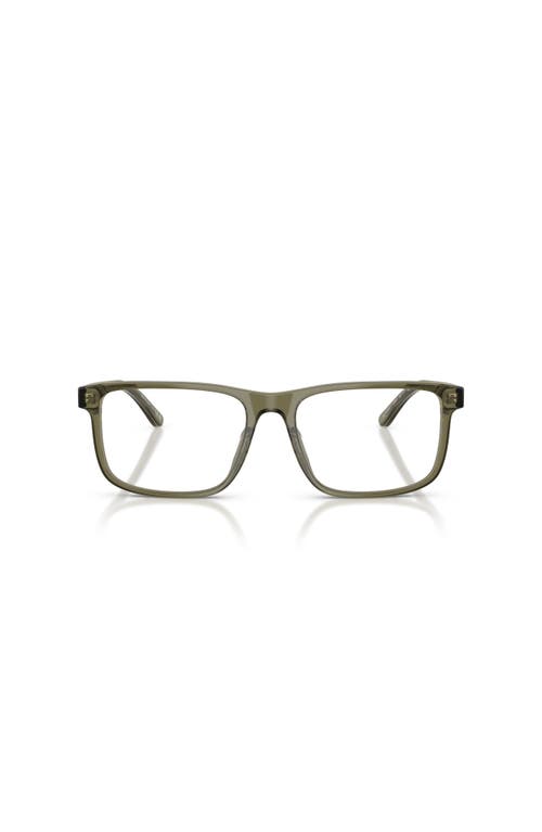 Ralph Lauren 54mm Rectangle Optical Glasses In Green