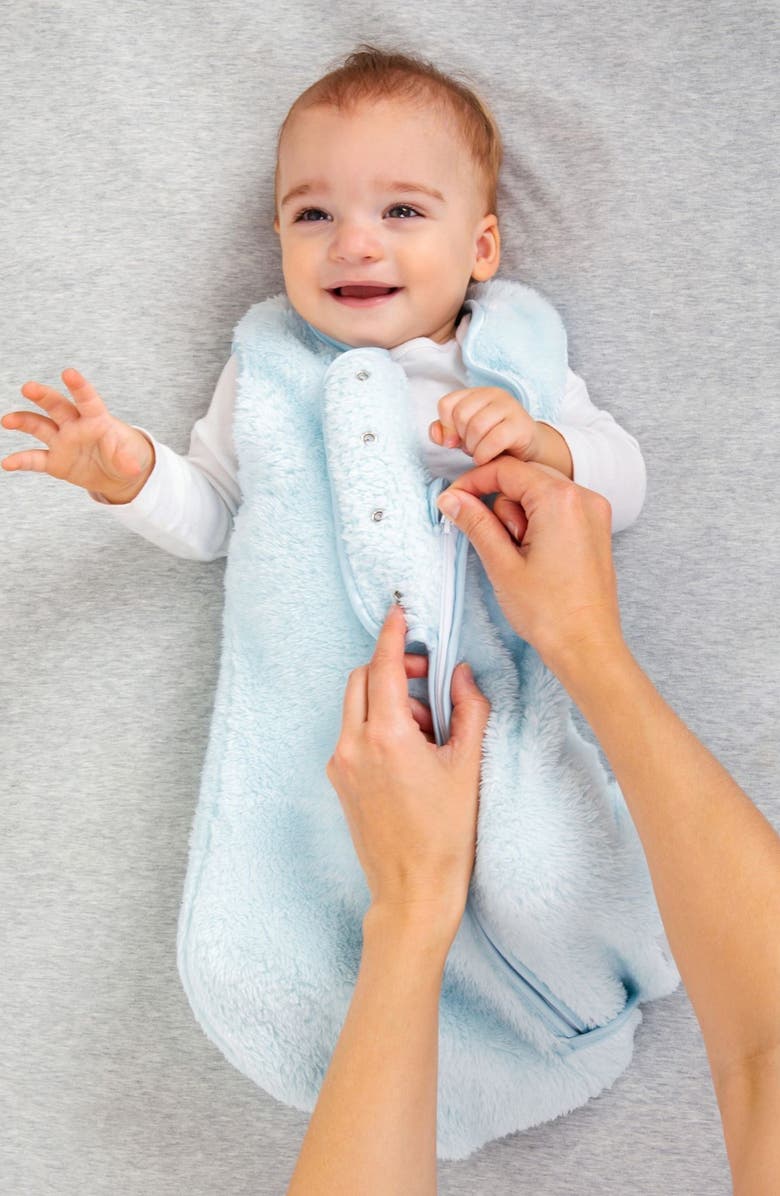 Little Giraffe Fleece Dreamsack, Alternate, color, Blue