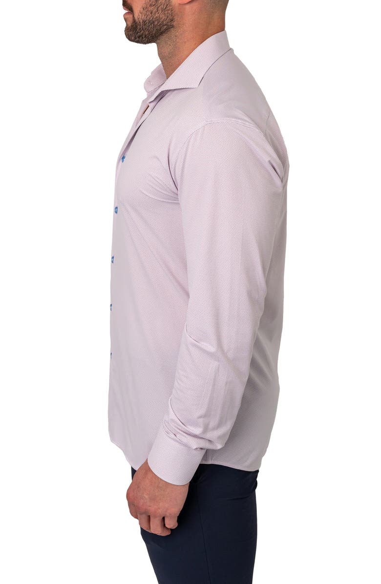 Maceoo Einstein Micropattern Stretch Contemporary Fit Button-Up Shirt, Alternate, color, 
