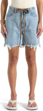 Manière De Voir Beau Distressed Denim Short