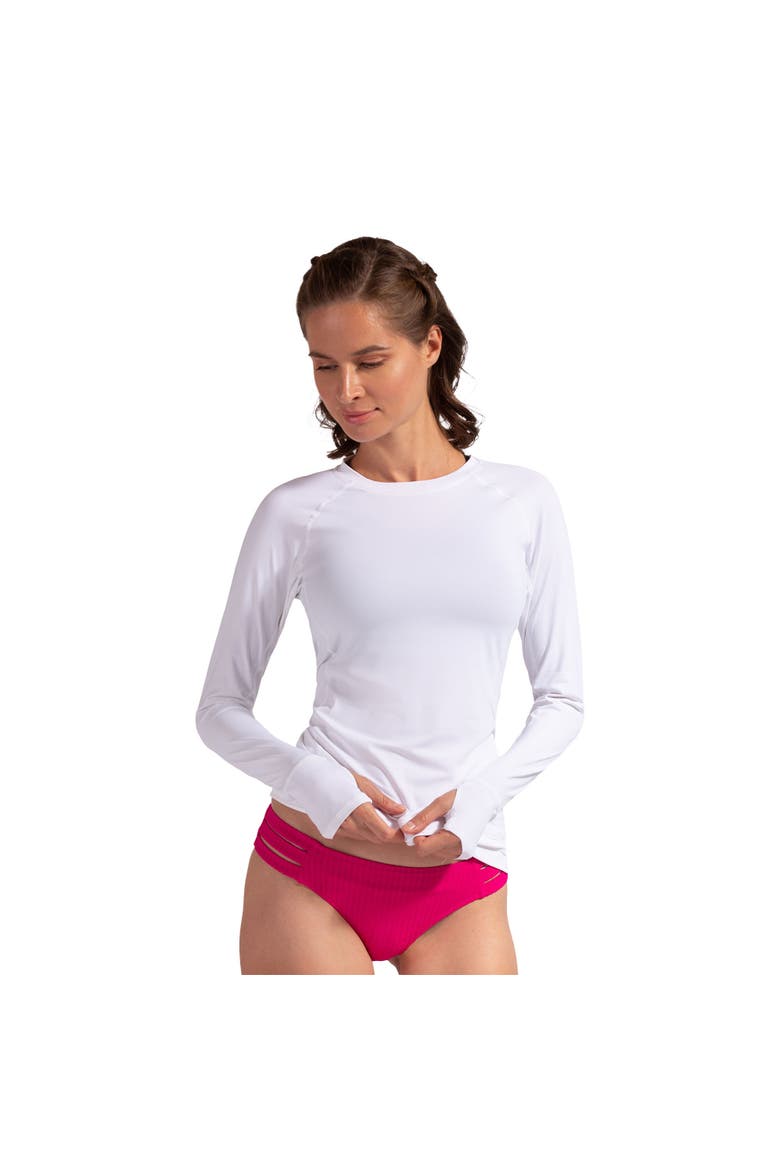 Women's Long Sleeve UV Protection Pullover Sun Shirt, Main, color, White