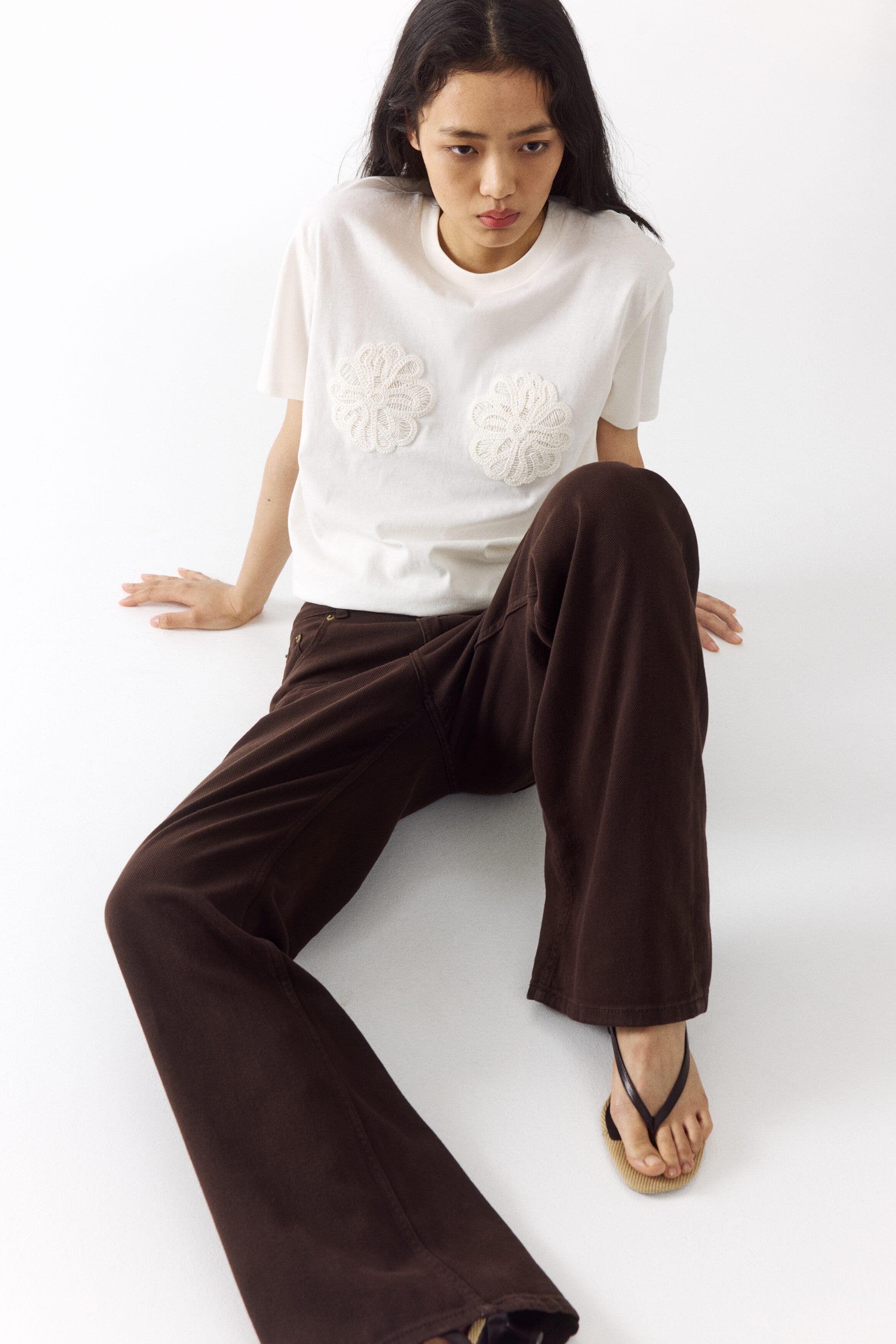 Straight-leg twill pants - image 2