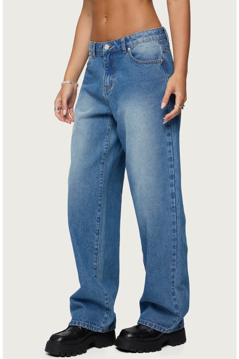 Rorie Baggy Straight Leg Jeans, Alternate, color, BLUE