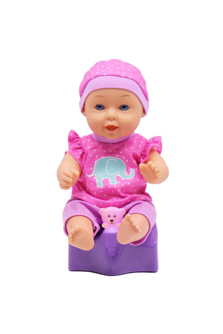 12" Baby Doll with Musical Potty in Pink, Alternate, color, Multicolored