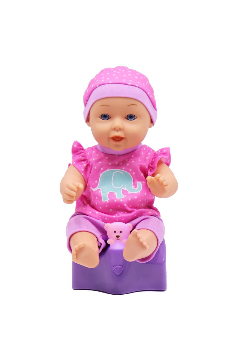 Dream Collection 12" Baby Doll with Musical Potty in Pink, Alternate, color, Multicolored