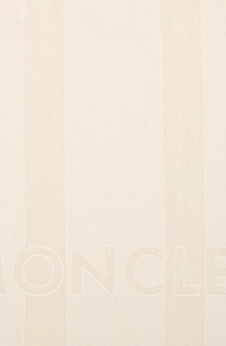 Moncler Stripe Beach Towel, Alternate, color, Light Beige