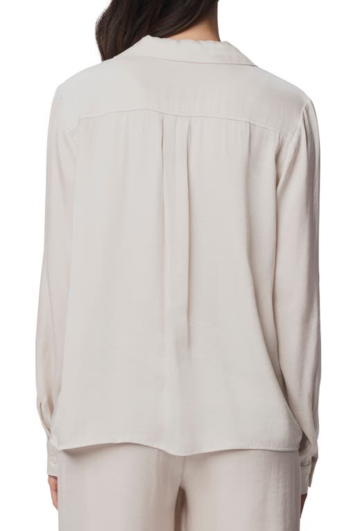Splendid Serena Satin Shirt In Neutral