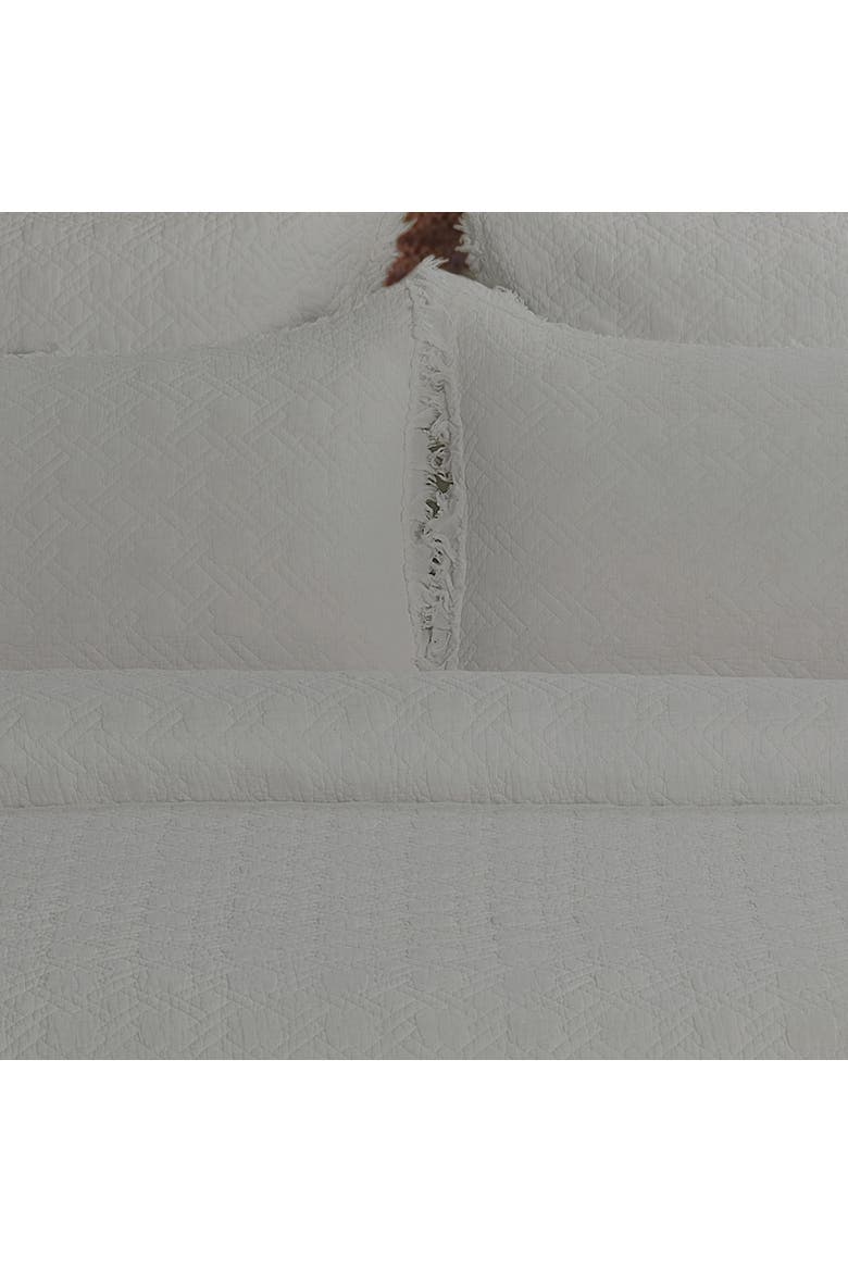 Trellis Cotton Quilt Set  - Reversible and Machine Washable, Alternate, color, Grey