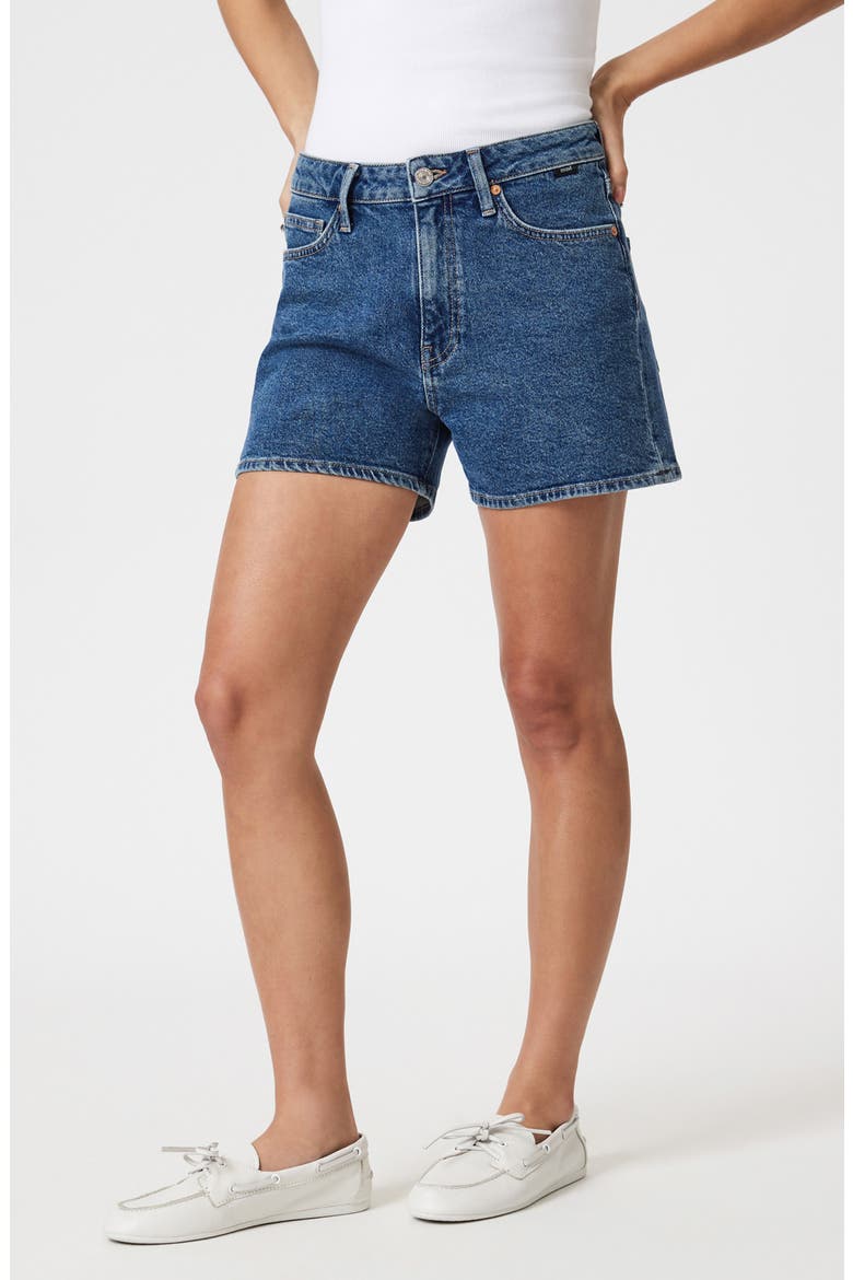 Heidi High Waist Denim Shorts, Alternate, color, DARK SHADED 90S