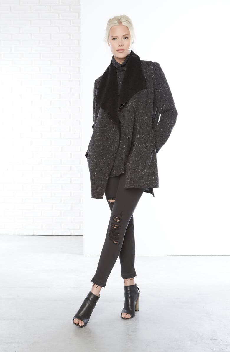 Karen Kane Faux Shearling Coat, Alternate, color,