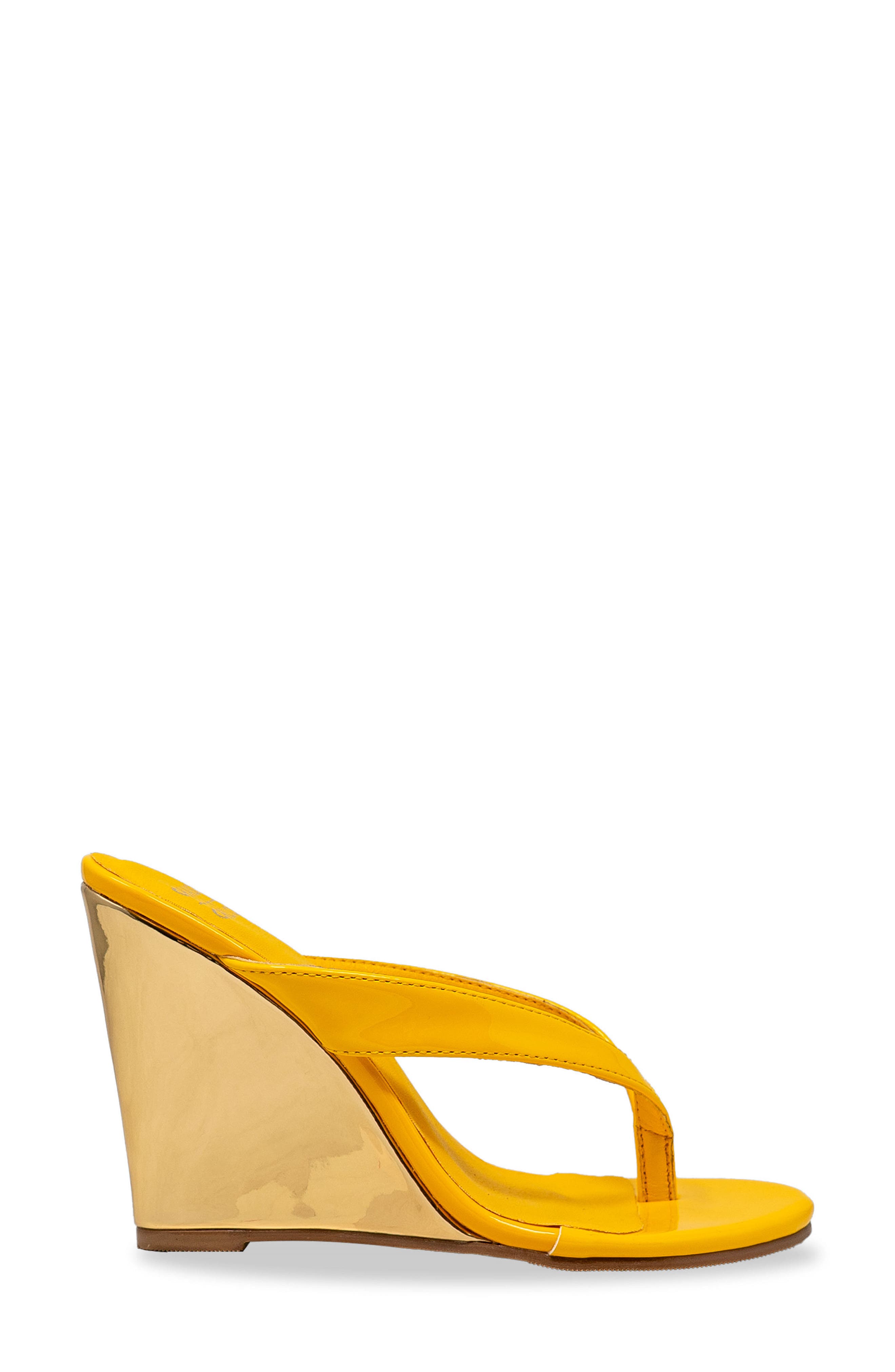 Toe Post Wedge Sandal, Alternate, color, YELLOW