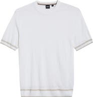 BOSS Norbertino Cotton Short Sleeve Tipped Sweater
