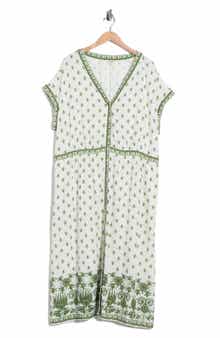 Button Front Midi Dress