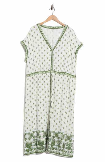Button Front Midi Dress