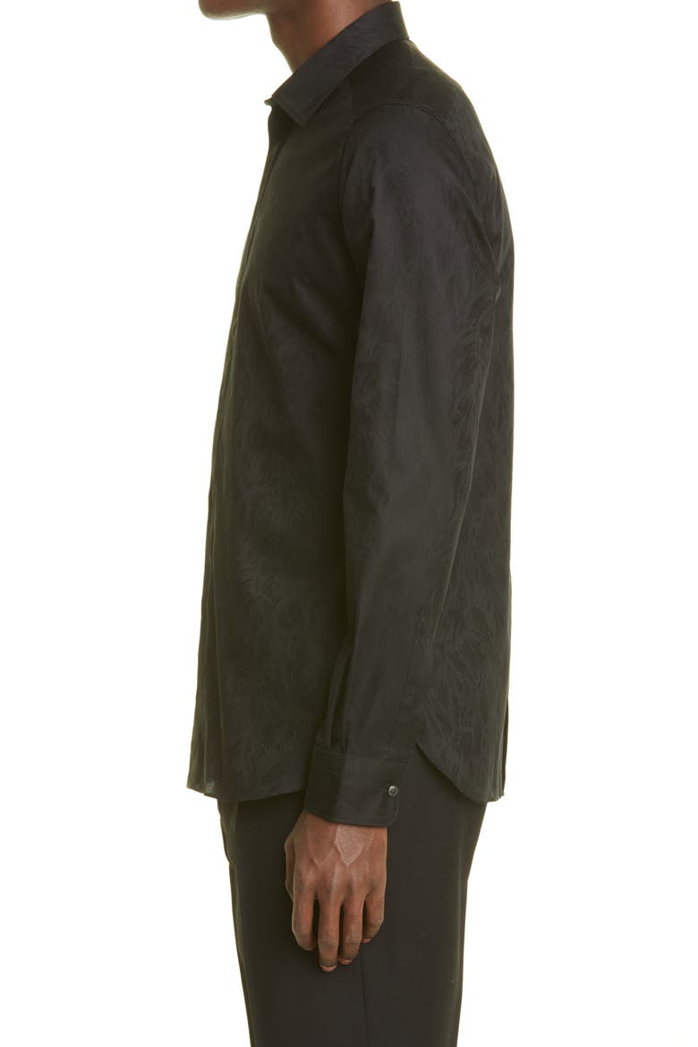 Slim Fit City Button-Up Shirt, Alternate, color, BLACK