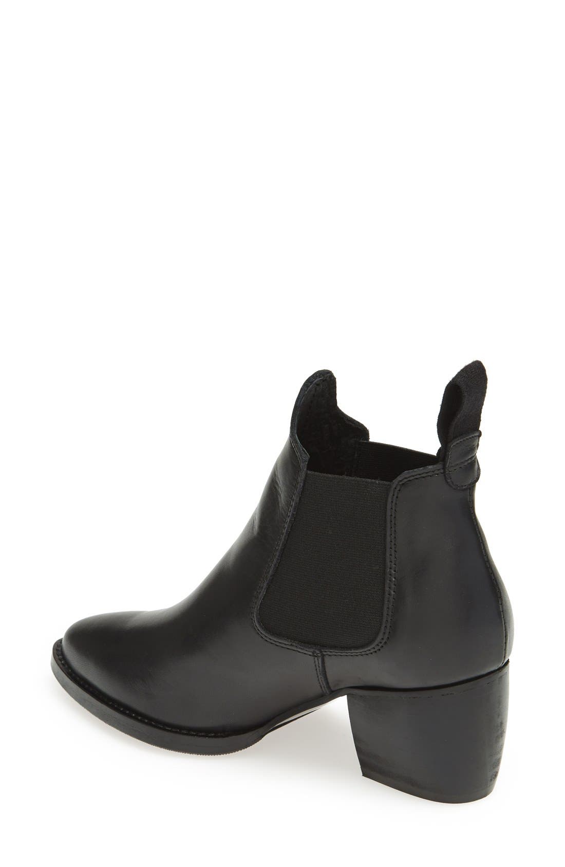 Topshop 'Margot' Leather Ankle Bootie, Alternate, color, 