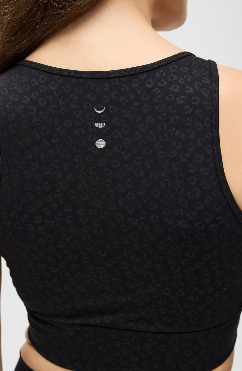 Elastique Athletics The Fierce Bra, Alternate, color, Black Cheetah Print