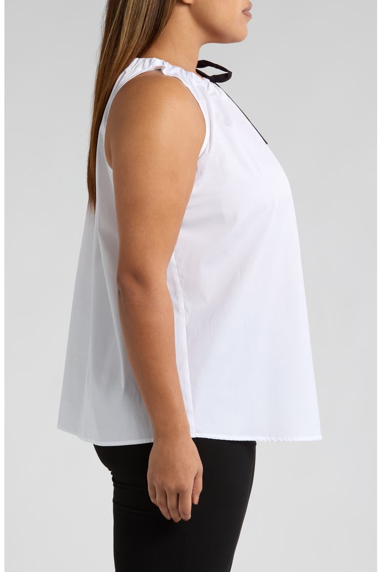 Acadia Sleeveless Cotton Top, Alternate, color, WHITE