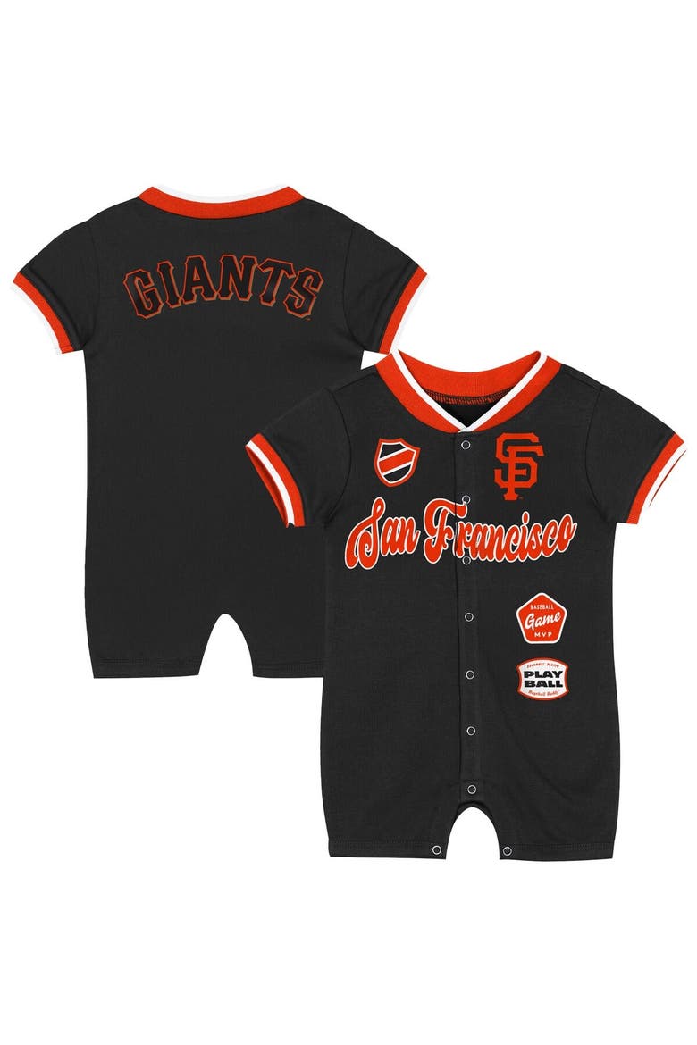 Infant Outerstuff Black San Francisco Giants Pinch Coverall, Main, color, Black