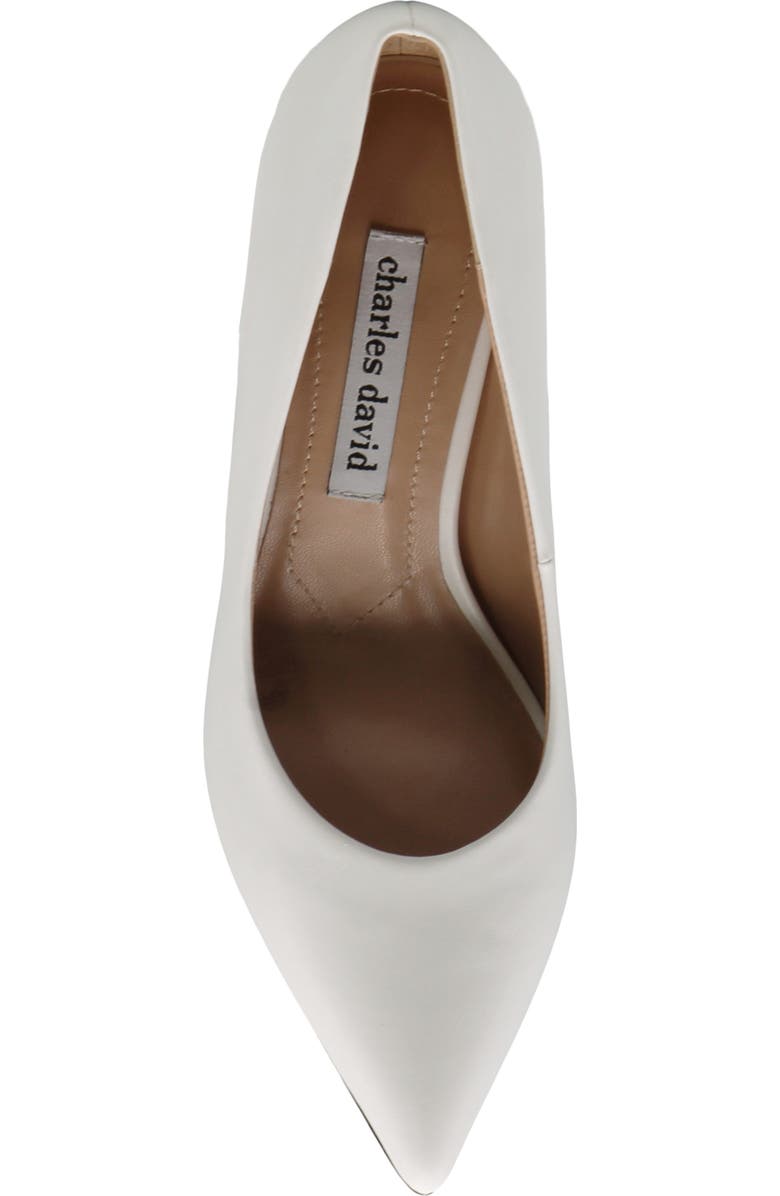 Charles David Geno Pointed Toe Pump, Alternate, color, White