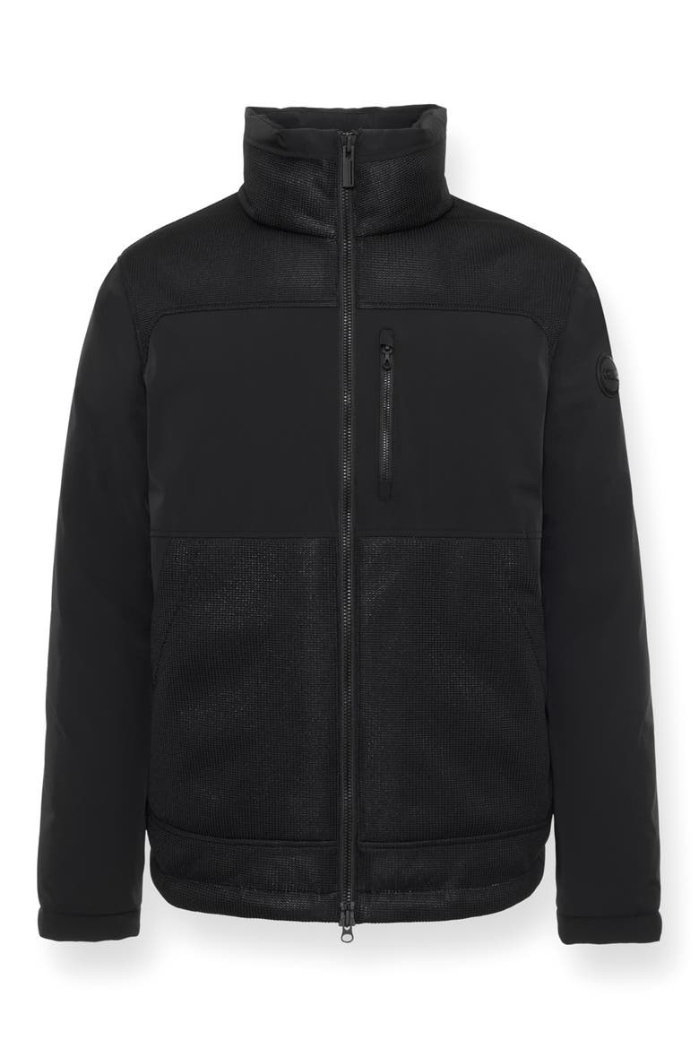 Mixed Media Waterproof Down Jacket, Alternate, color, BLACK-VULCAN