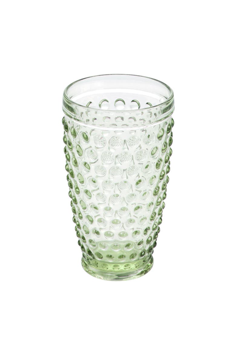 6 Piece Hobnail Handmade Glass Tumbler Set, Alternate, color, Green