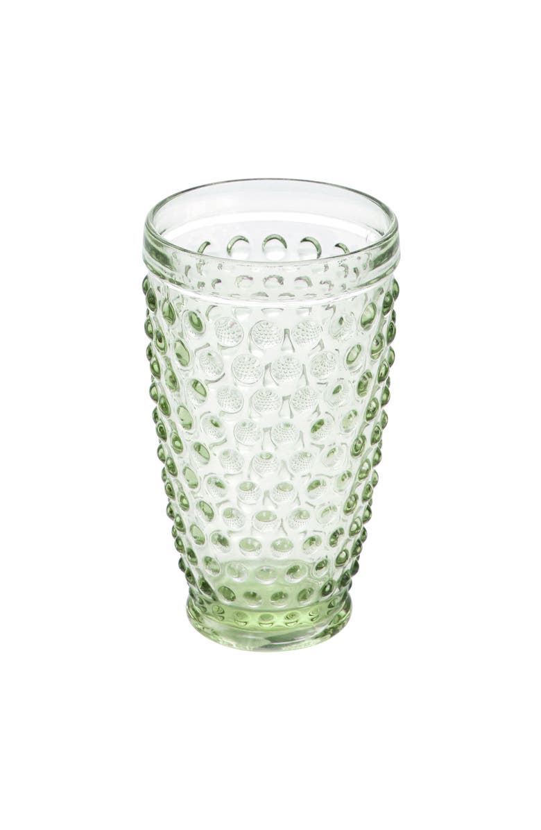 MARTHA STEWART 6 Piece Hobnail Handmade Glass Tumbler Set, Alternate, color, Green