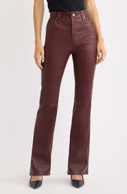 FRAME The Leather Reboot High Waist Bootcut Leather Pants