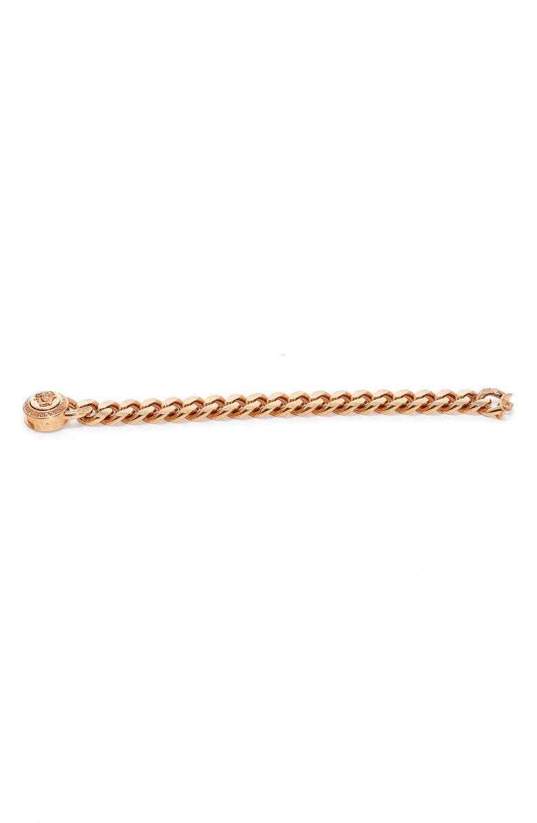Versace Medusa Chain Bracelet, Alternate, color, Gold