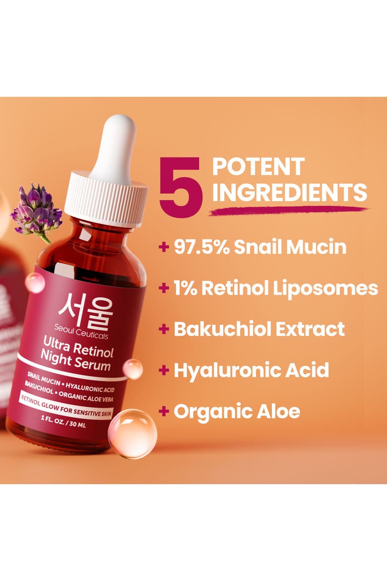 Korean Skincare Ultra Retinol Night Serum, Alternate, color, Clear