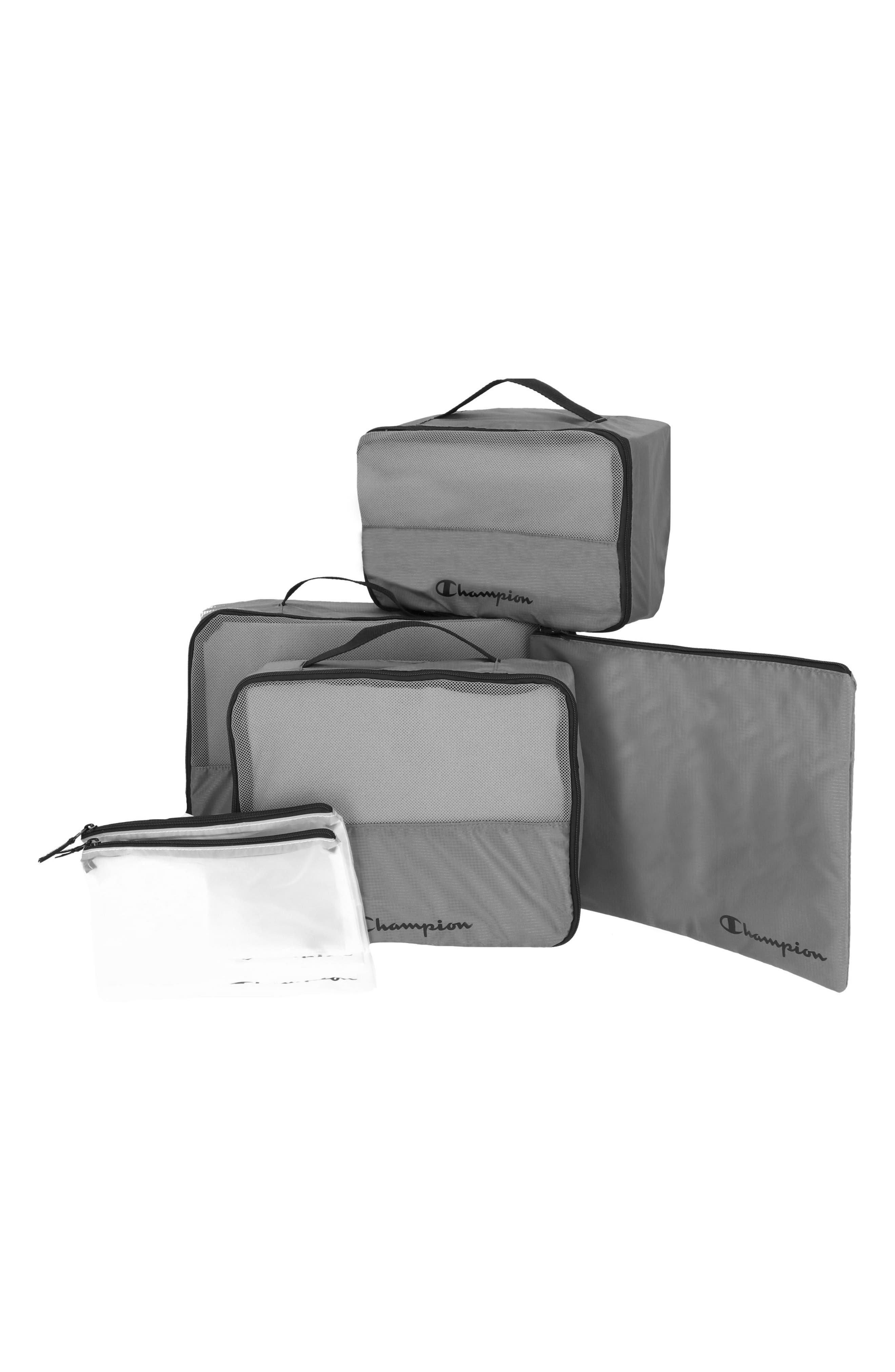 Champion 6-Piece Packing Cube Set, Alternate, color, Ultimate Grey