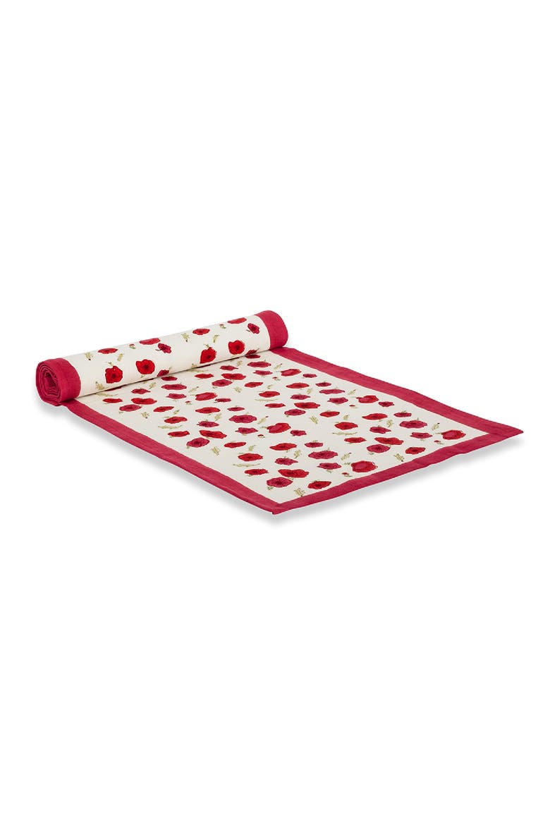 Poppies Runner, Main, color, Red/Green 16" x 72"