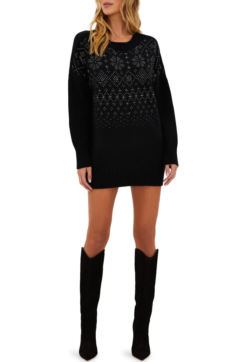 Beach Riot Vivienne Fair Isle Long Sleeve Sweater Dress, Main, color, 