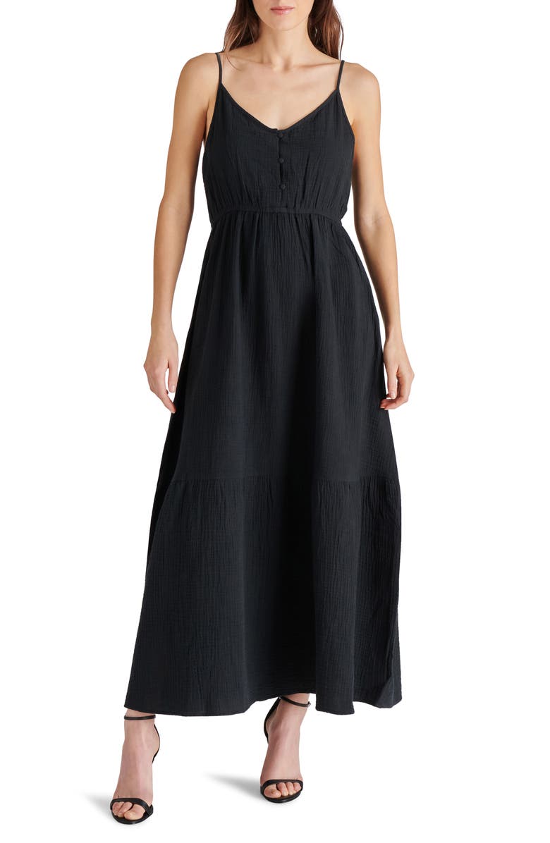 Steve Madden Been So Long Cotton Gauze Maxi Dress, Main, color, 