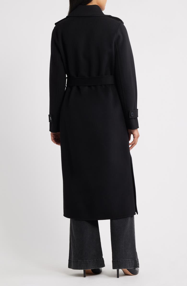 Michael Kors Wool Blend Maxi Coat, Alternate, color, Black