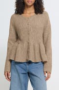 ICHI Peplum Cardigan