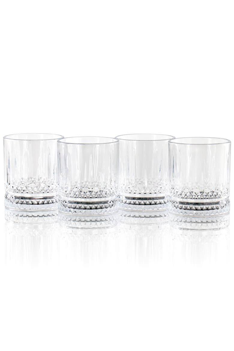 4 Piece 13 Ounce Double Old-Fashioned Glass Set, Alternate, color, Clear