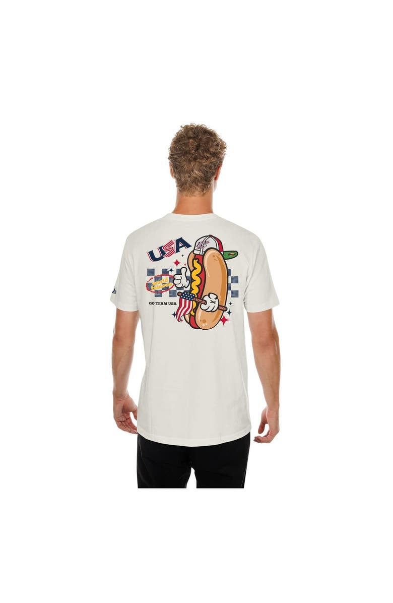 New Era Men's New Era Cream USA Baseball 2026 World Baseball Classic Hot Dog T-Shirt, Alternate, color, Cream