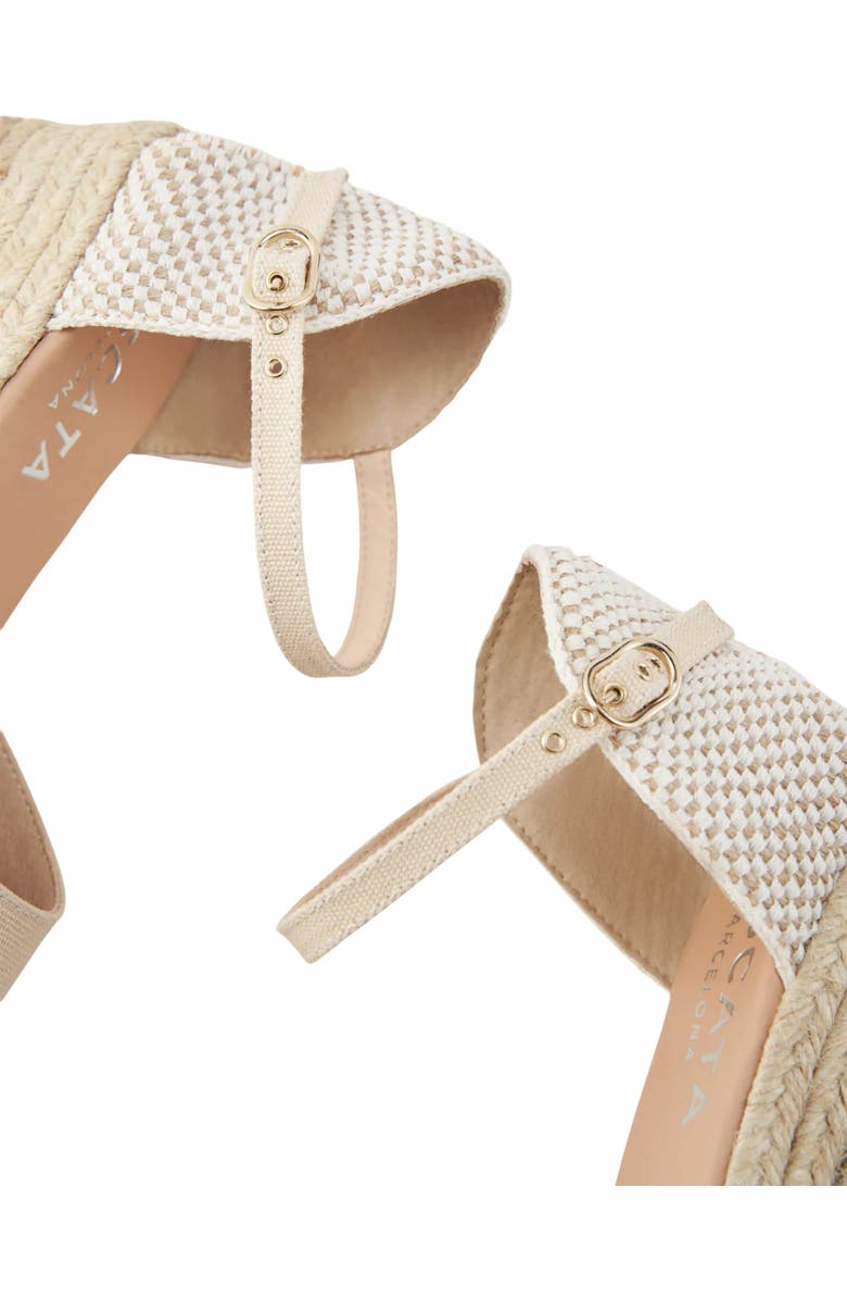 VISCATA Cavall Canvas Espadrille Sandal Wedges, Alternate, color, Beige