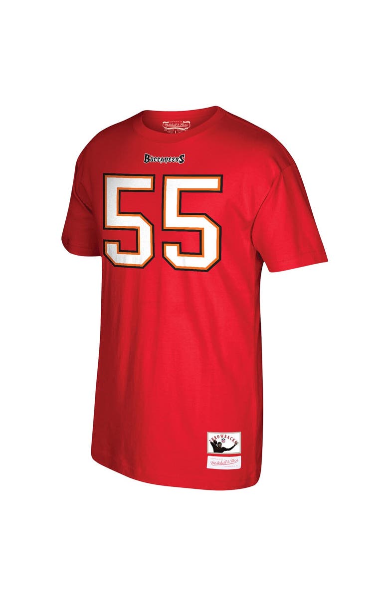 Mitchell & Ness Men's Mitchell & Ness Derrick Brooks Red Tampa Bay Buccaneers Retired Player Name and Number T-Shirt, Alternate, color, 