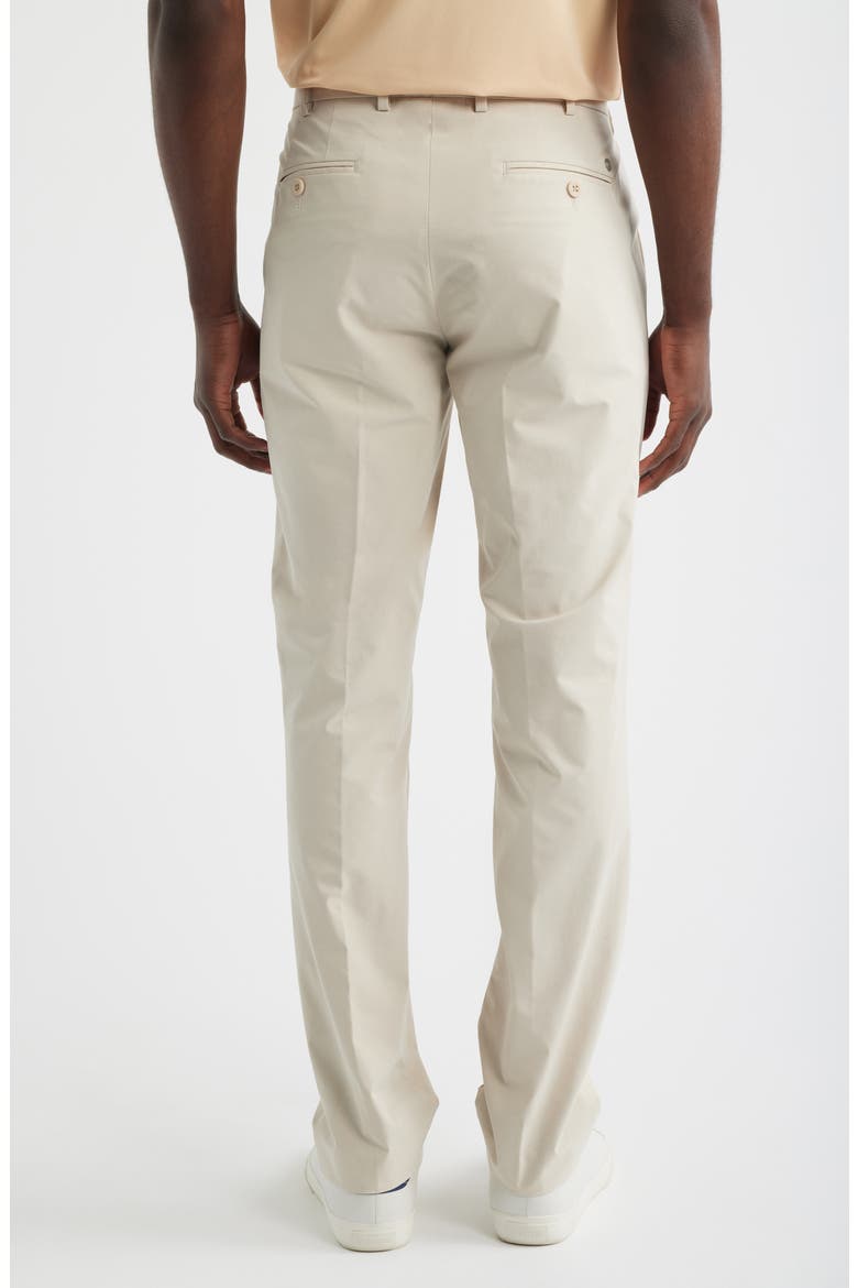 Crown Crafted Surge Performance Flat Front Trousers, Alternate, color, STONE