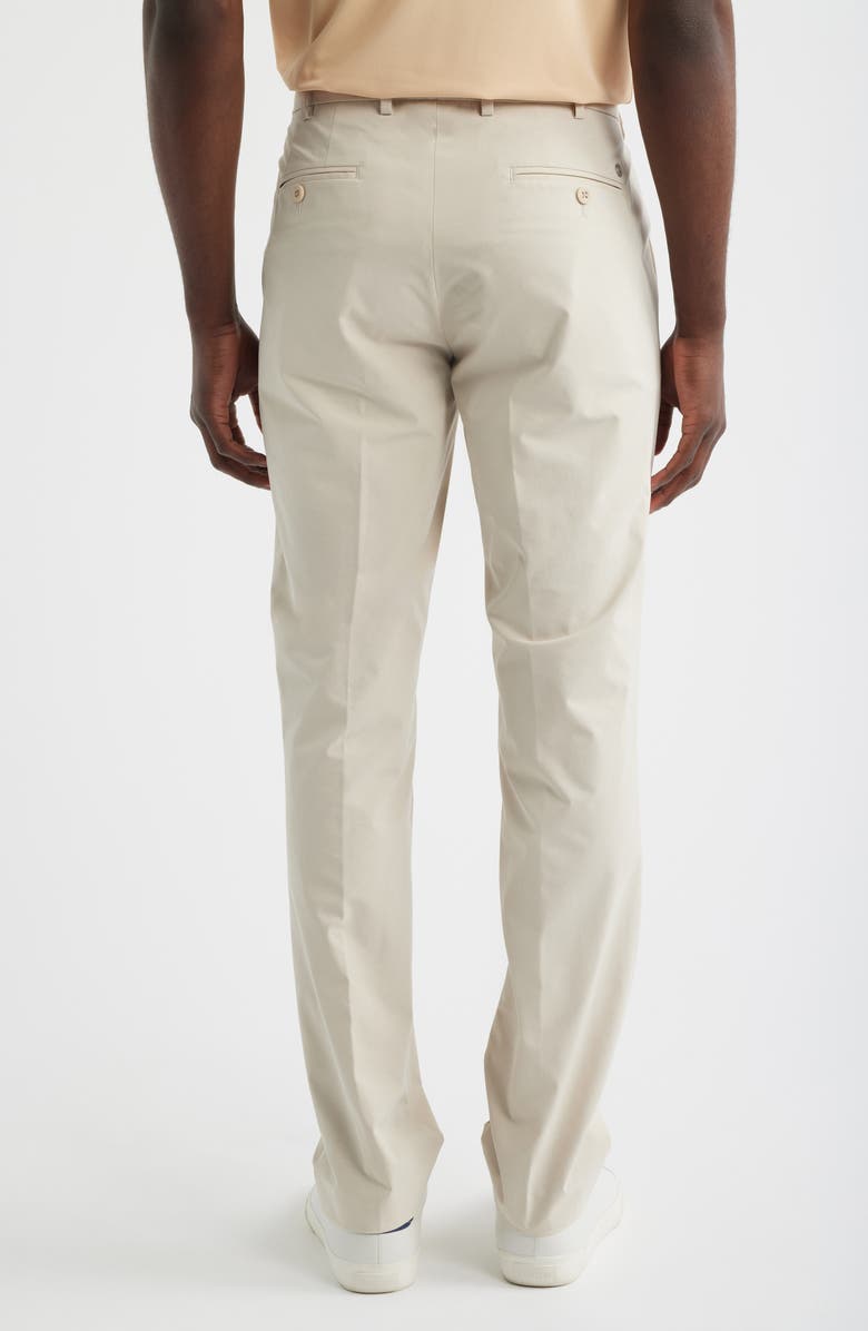 Peter Millar Crown Crafted Surge Performance Flat Front Trousers, Alternate, color, Stone