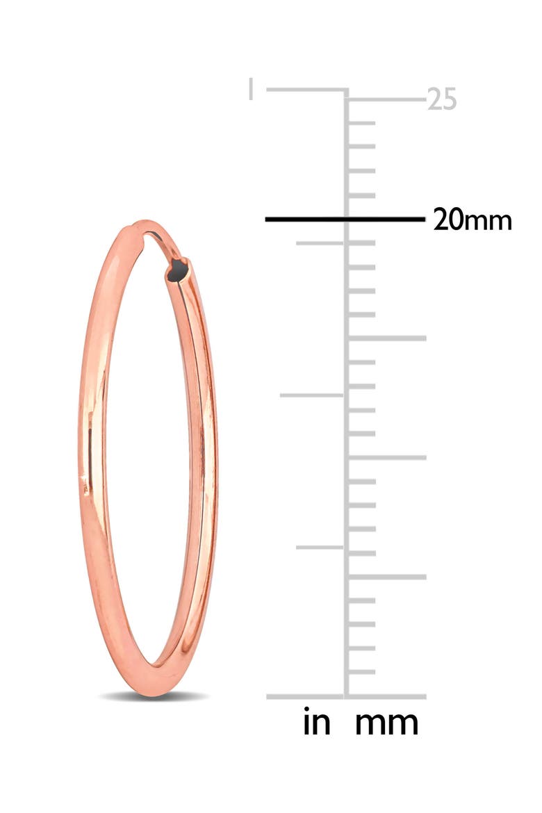 14K Gold Hoop Earrings, 20mm, Alternate, color, ROSE