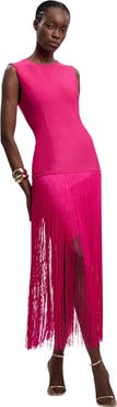 Karen Millen Form Fit Bandage Tassel Hem Mini Dress