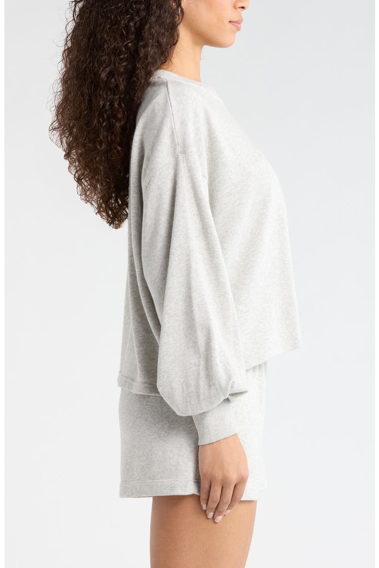 Go Easy French Terry Crewneck Sweatshirt, Alternate, color, GREY LIGHT HEATHER