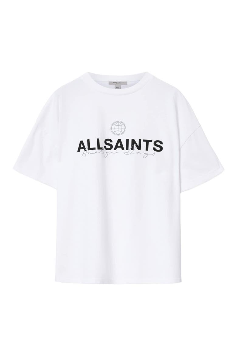 Emblem Avri Logo Slit Back Graphic T-Shirt, Alternate, color, WHITE